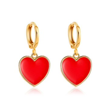 ZYZQ Simple Design Classic Hollow Heart Drop Earrings For Women New Brand Fashion Ear Cuff Piercing Dangle Earring Gifts daiiibabyyy
